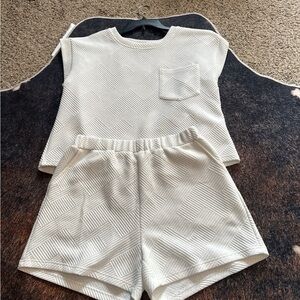 Free People Ivory Geometric Lounge Set